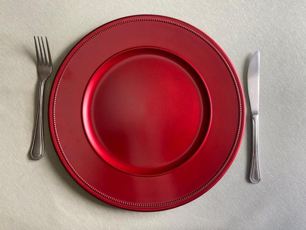 Sousplat vermelho